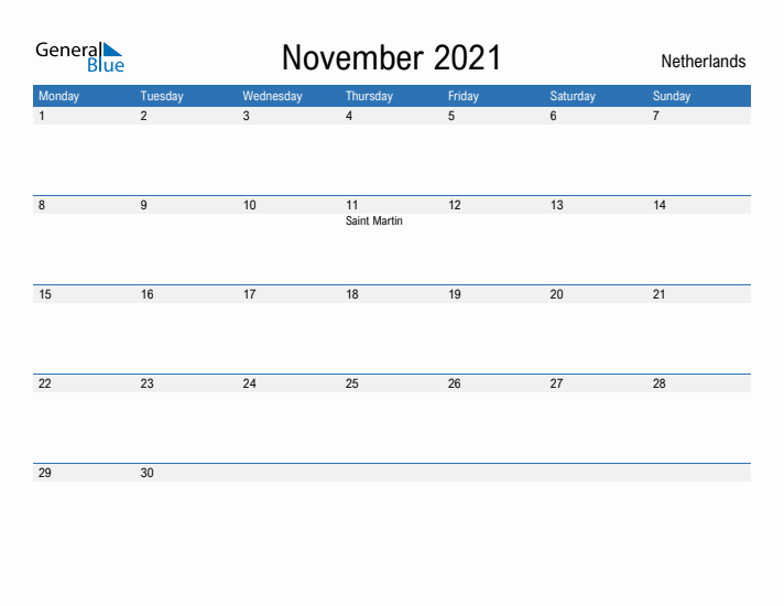 Fillable November 2021 Calendar