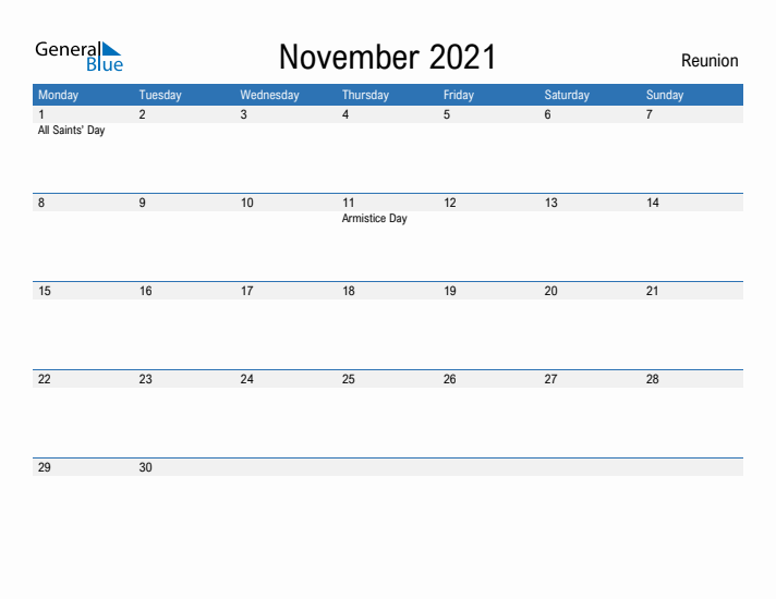 Fillable November 2021 Calendar