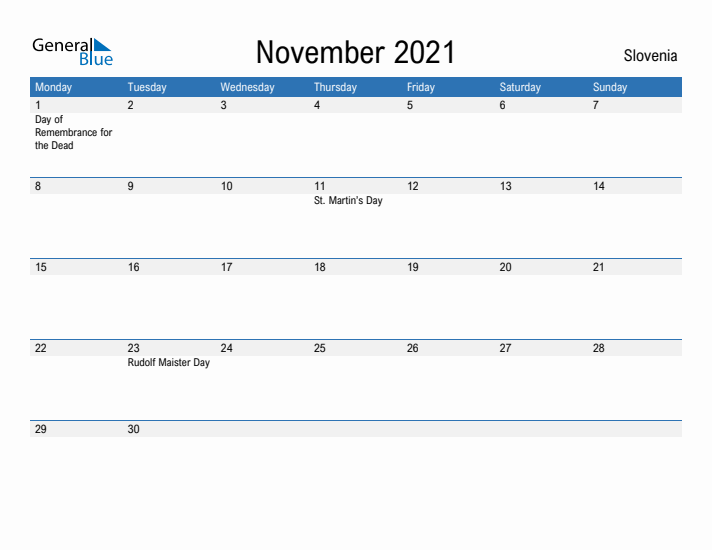 Fillable November 2021 Calendar