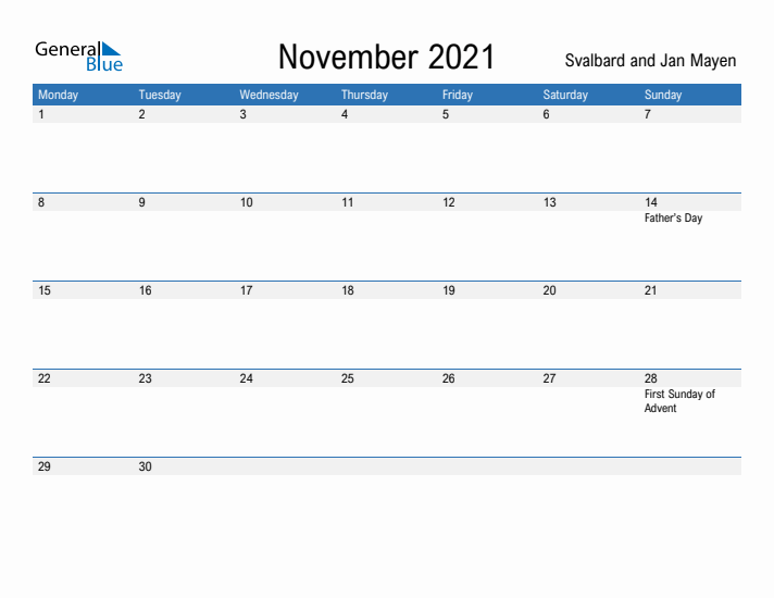 Fillable November 2021 Calendar