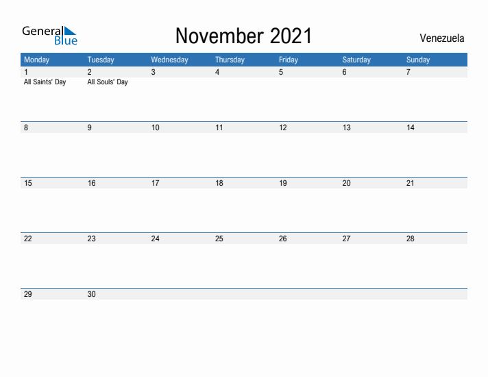 Fillable November 2021 Calendar