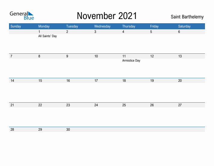 Fillable November 2021 Calendar