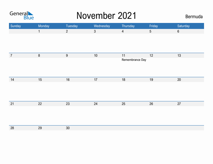 Fillable November 2021 Calendar