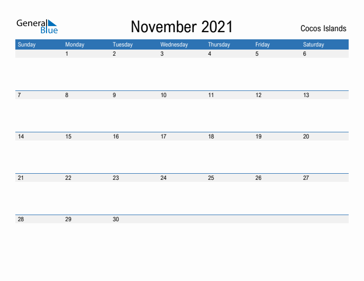 Fillable November 2021 Calendar