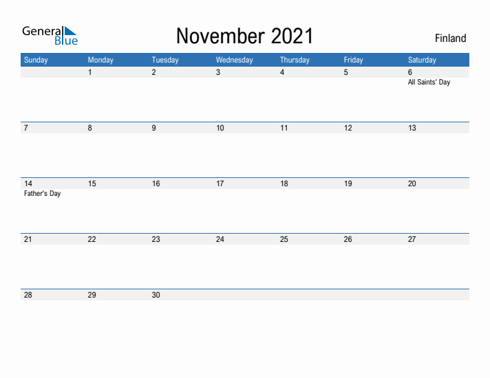 Fillable November 2021 Calendar