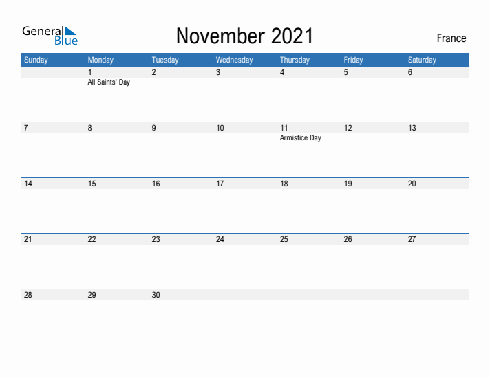 Fillable November 2021 Calendar