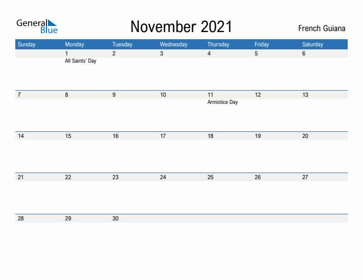 Fillable November 2021 Calendar