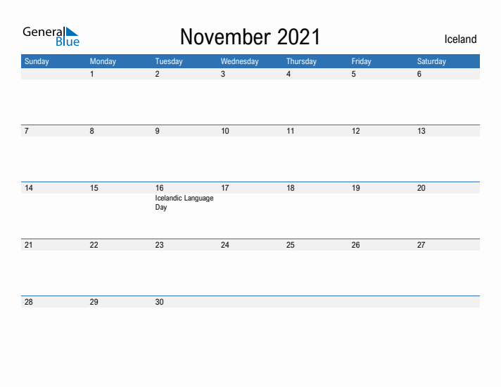 Fillable November 2021 Calendar