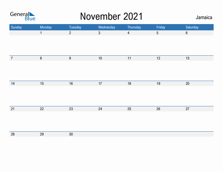 Fillable November 2021 Calendar