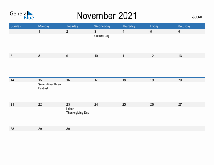 Fillable November 2021 Calendar