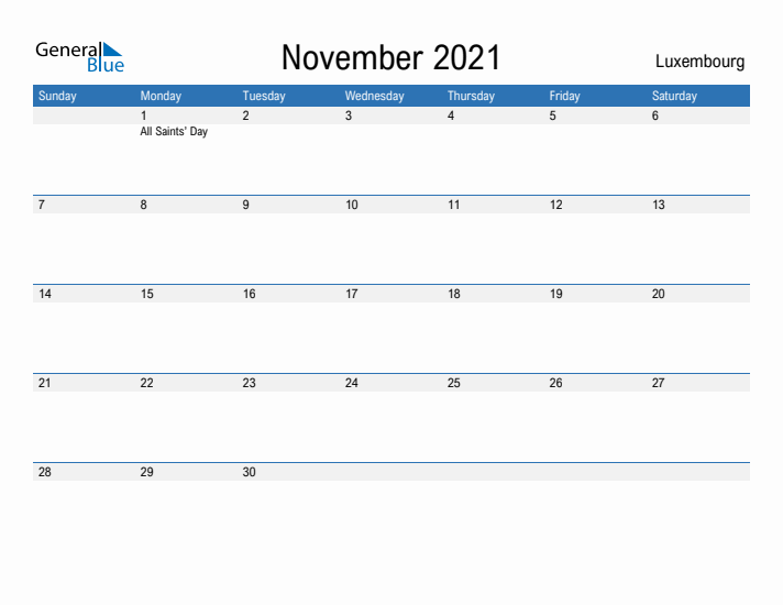 Fillable November 2021 Calendar