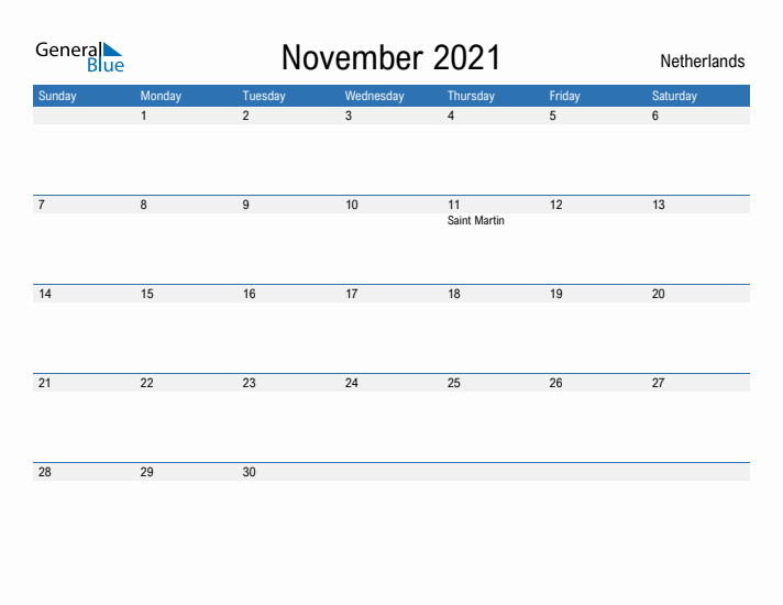 Fillable November 2021 Calendar