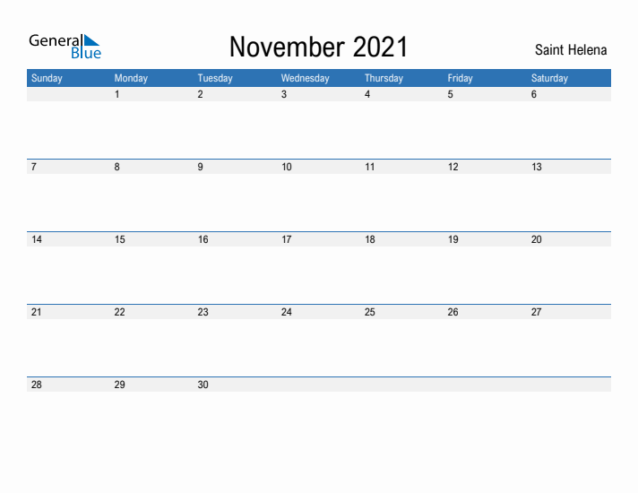 Fillable November 2021 Calendar