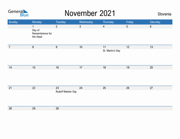 Fillable November 2021 Calendar