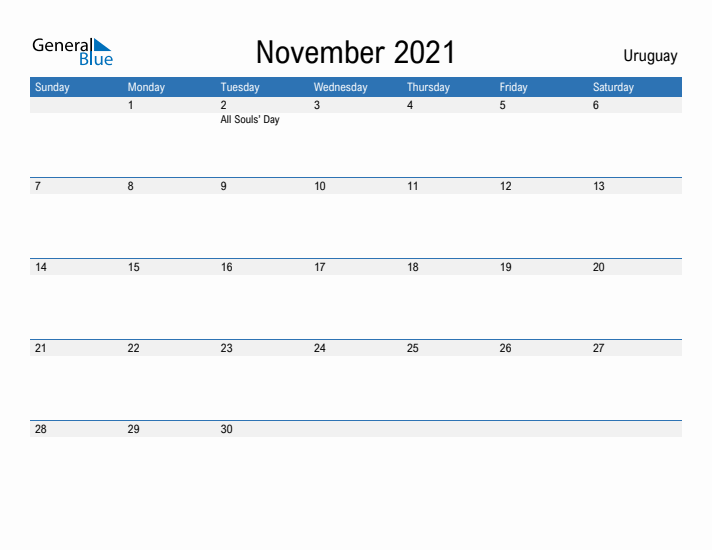 Fillable November 2021 Calendar