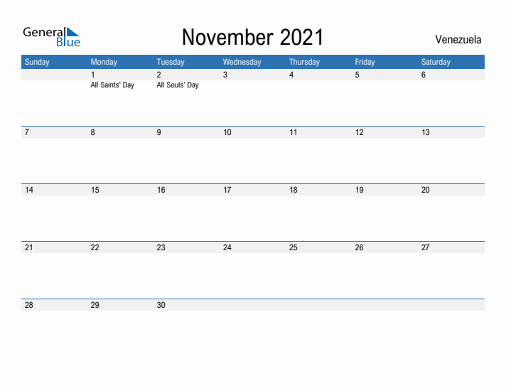 Fillable November 2021 Calendar