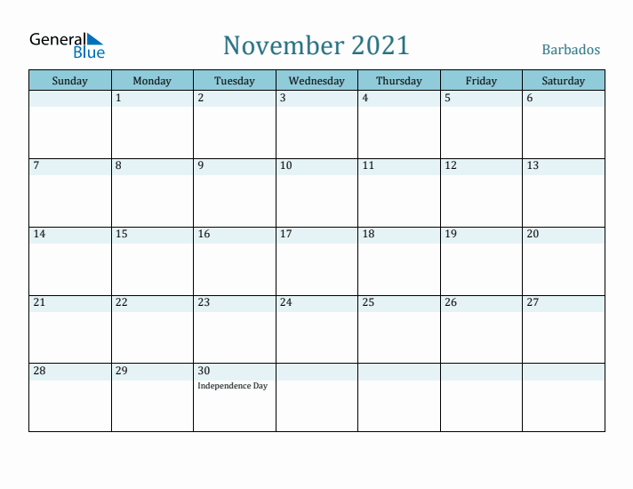 November 2021 Calendar with Holidays