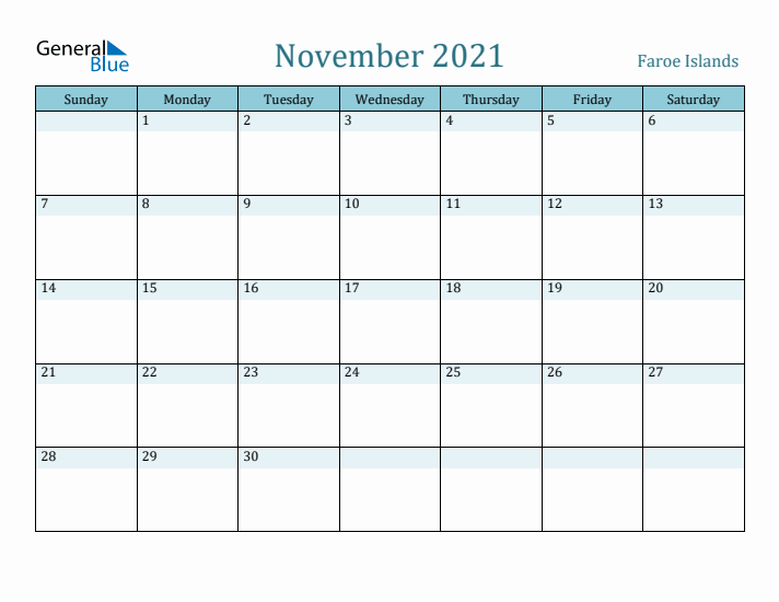 November 2021 Calendar with Holidays