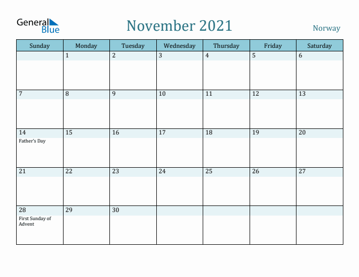 November 2021 Calendar with Holidays