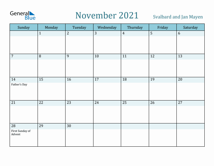 November 2021 Calendar with Holidays