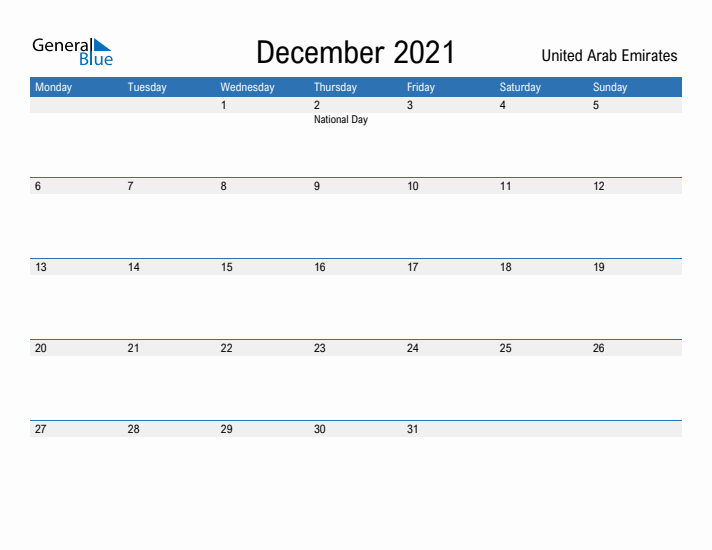 Fillable December 2021 Calendar