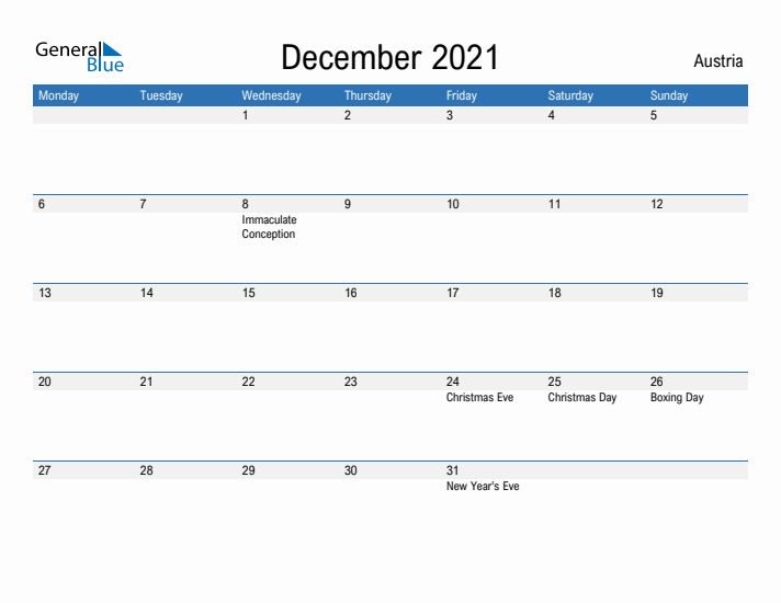 Fillable December 2021 Calendar