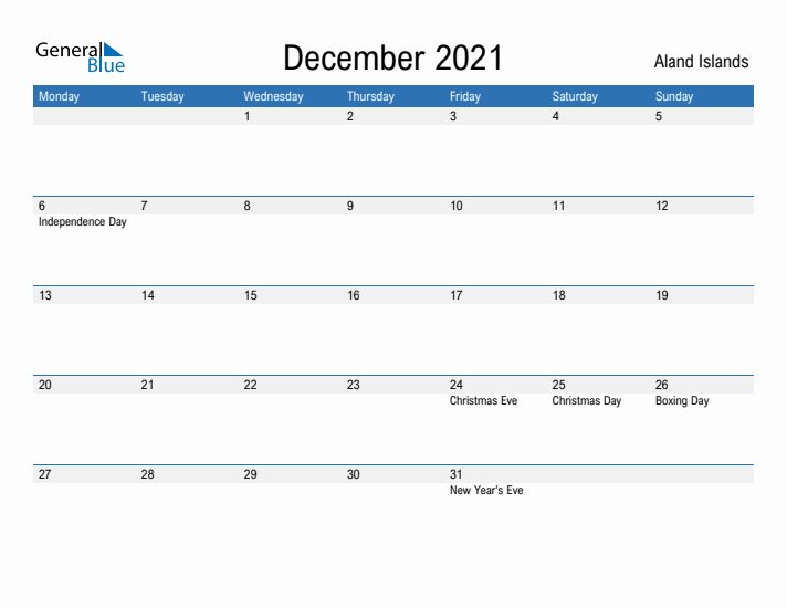 Fillable December 2021 Calendar