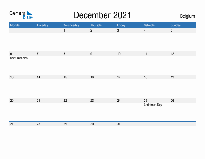 Fillable December 2021 Calendar