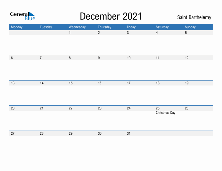 Fillable December 2021 Calendar