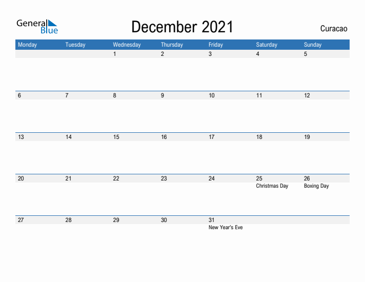 Fillable December 2021 Calendar