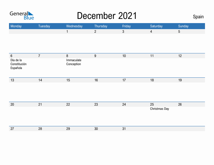 Fillable December 2021 Calendar