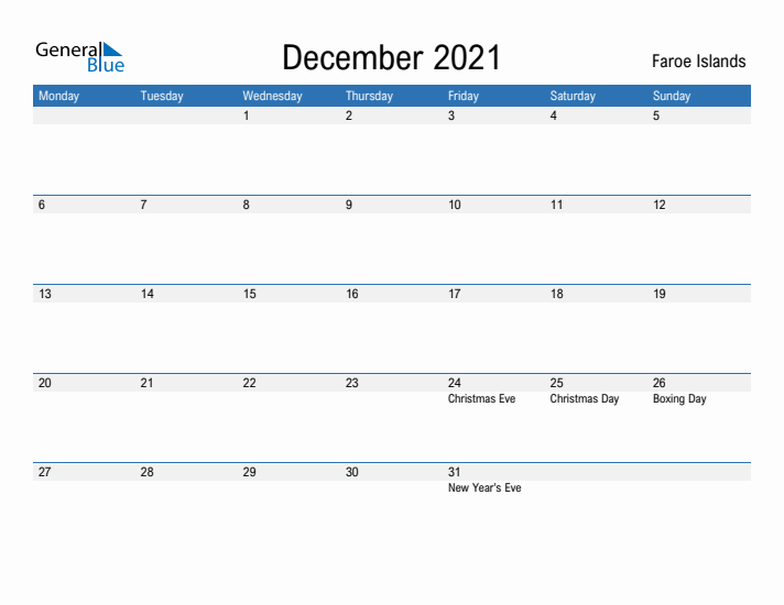 Fillable December 2021 Calendar