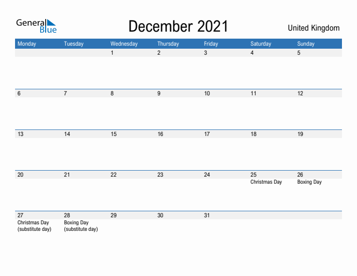 Fillable December 2021 Calendar