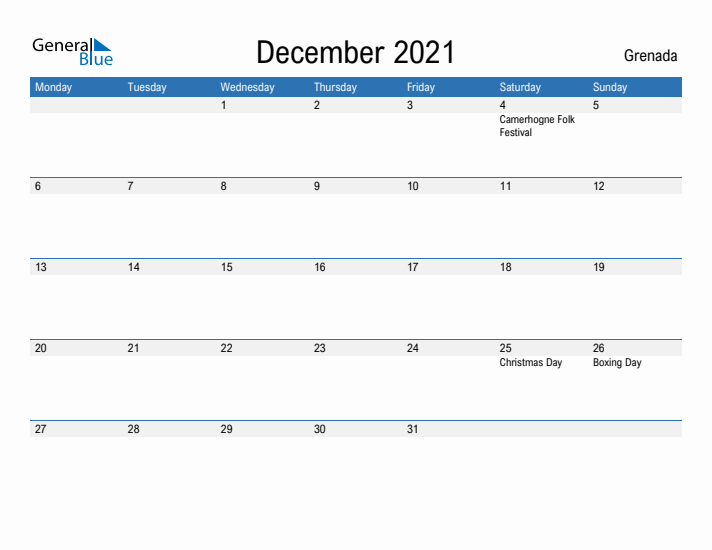 Fillable December 2021 Calendar