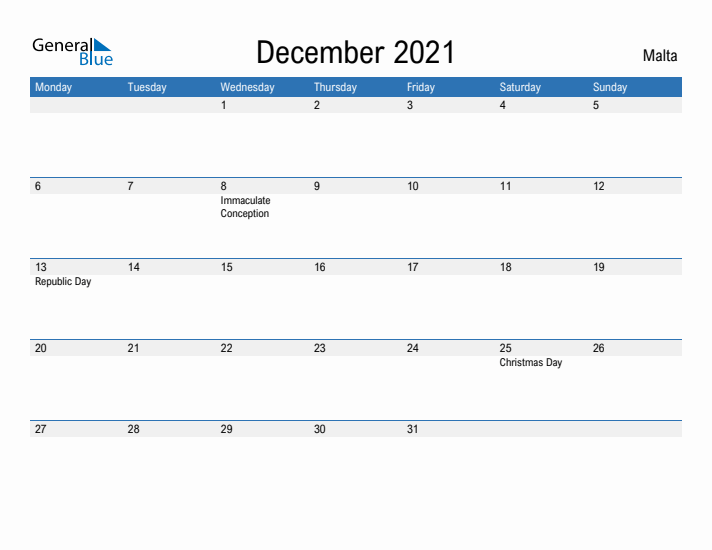 Fillable December 2021 Calendar