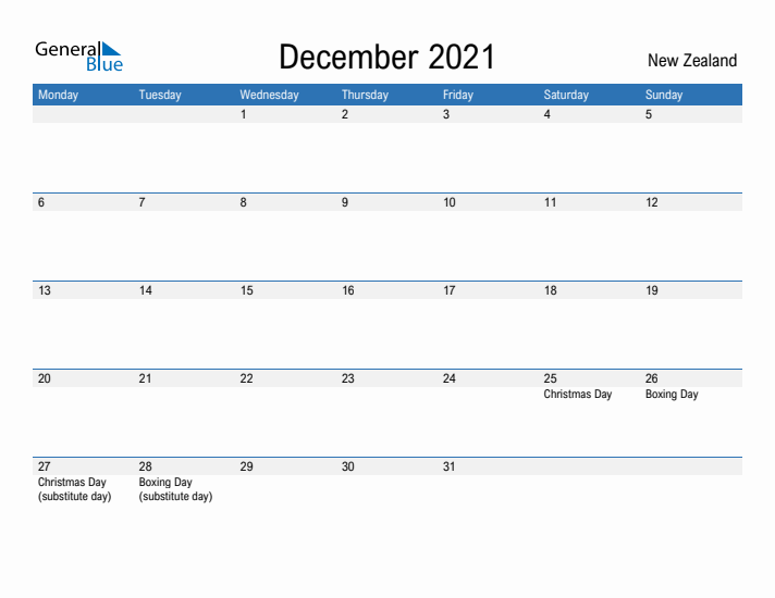 Fillable December 2021 Calendar