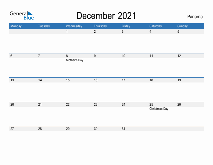 Fillable December 2021 Calendar