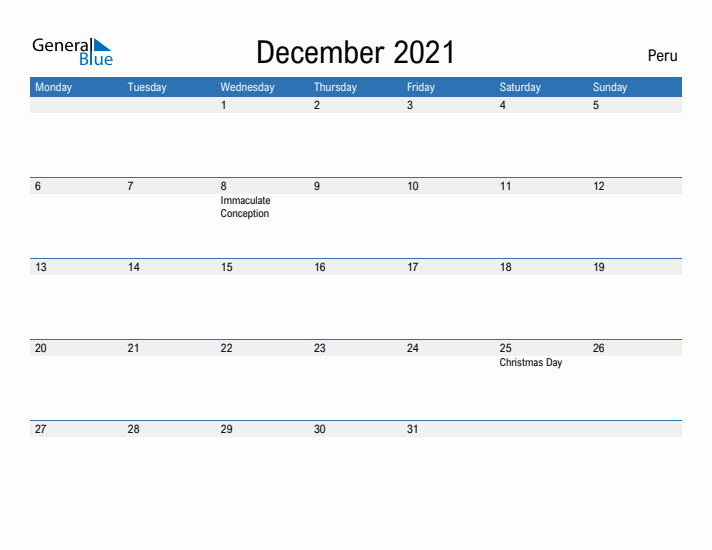 Fillable December 2021 Calendar