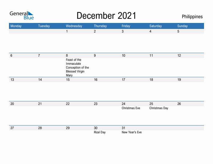 Fillable December 2021 Calendar