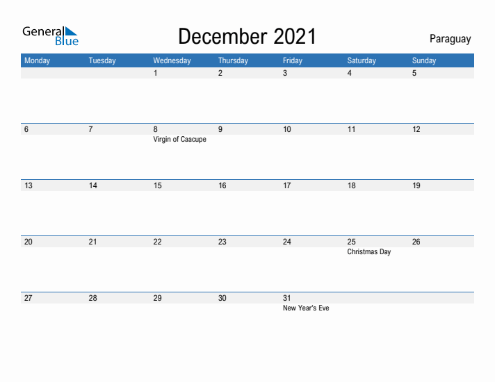 Fillable December 2021 Calendar