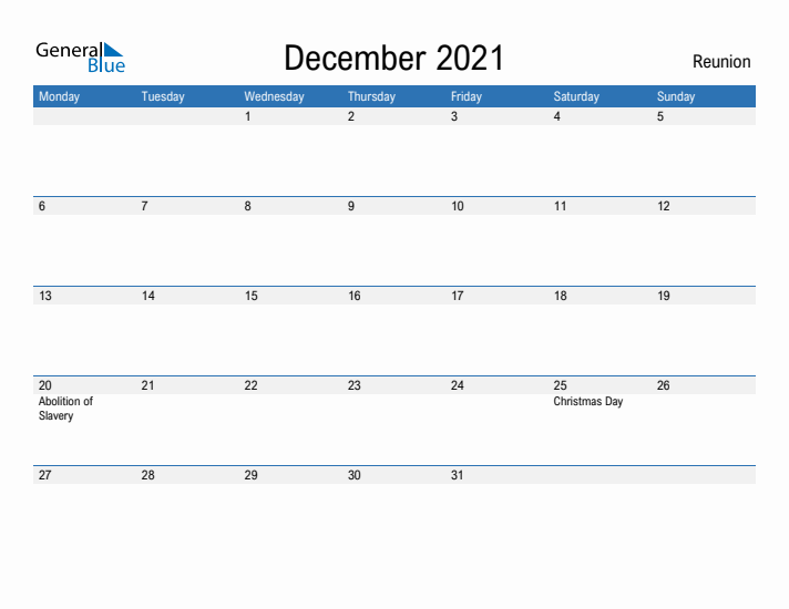 Fillable December 2021 Calendar