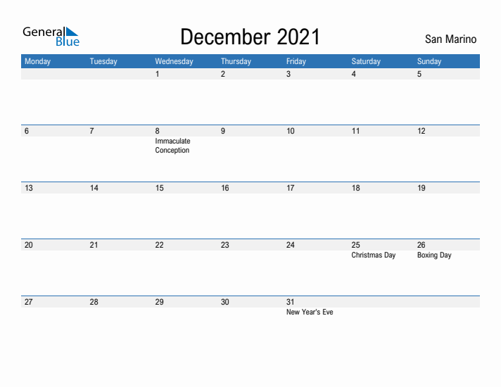 Fillable December 2021 Calendar