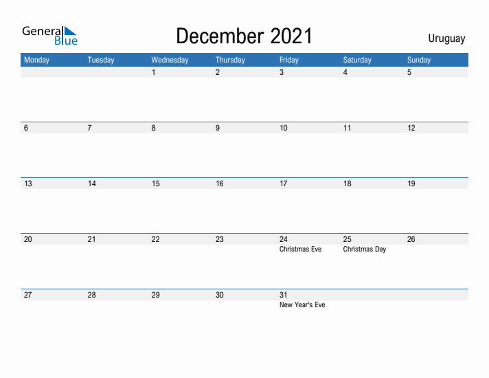 Fillable December 2021 Calendar