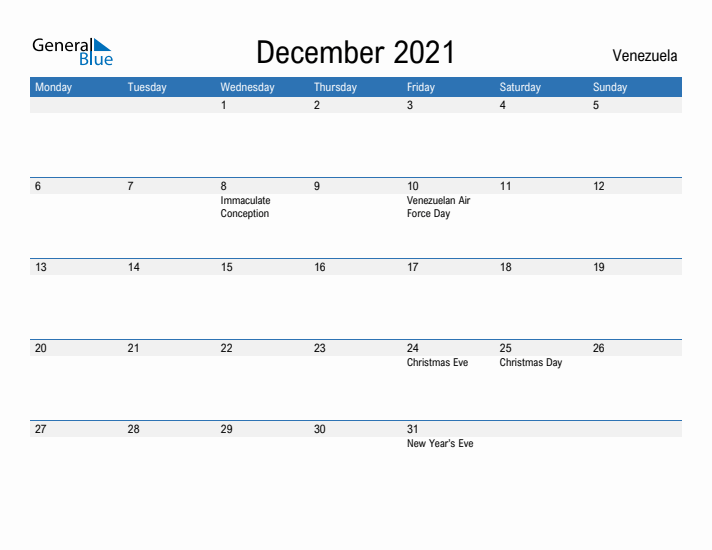 Fillable December 2021 Calendar