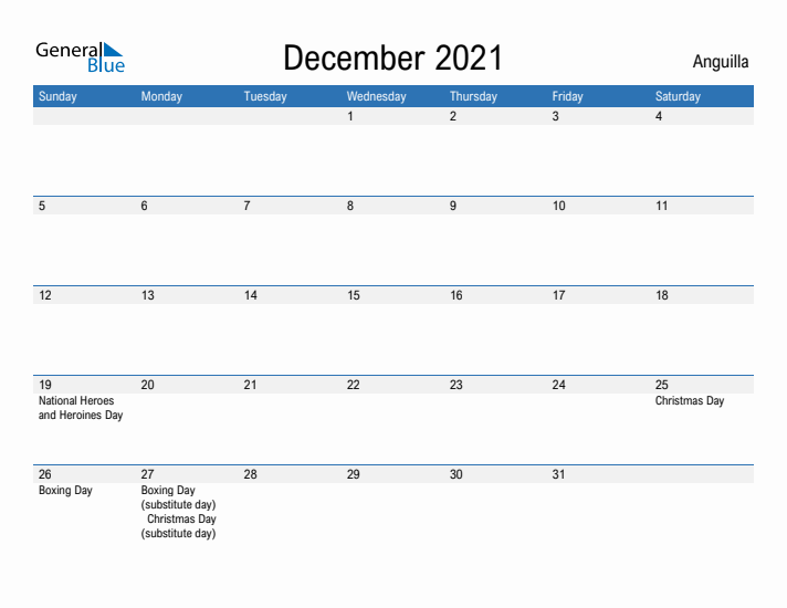 Fillable December 2021 Calendar