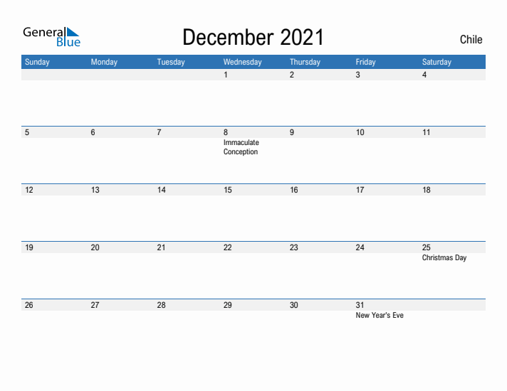 Fillable December 2021 Calendar