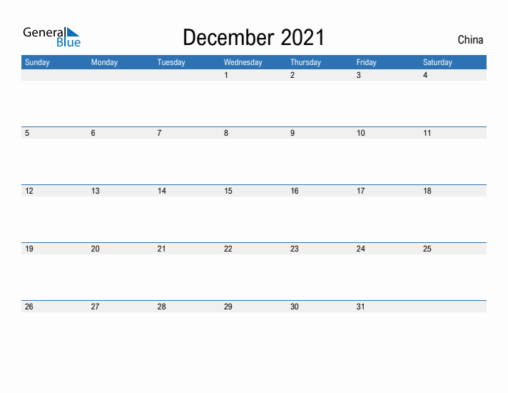 Fillable December 2021 Calendar