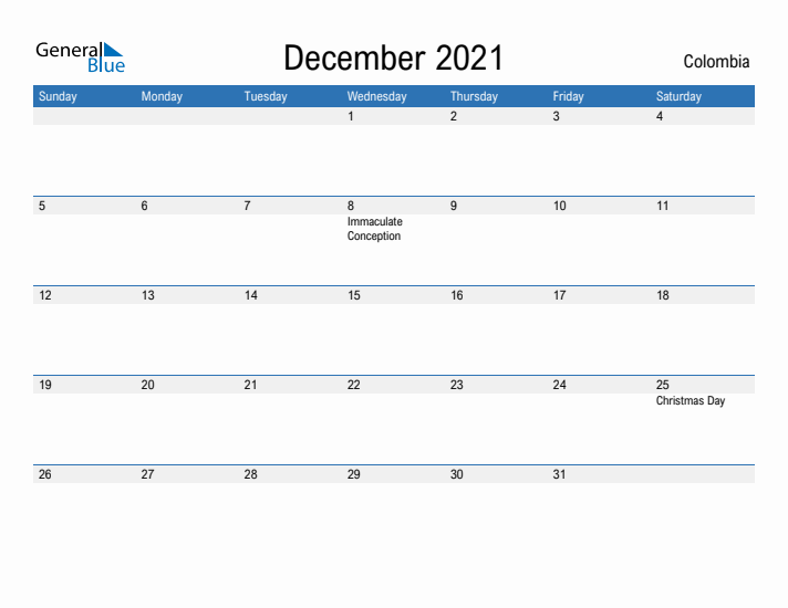 Fillable December 2021 Calendar