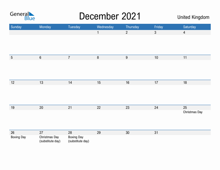 Fillable December 2021 Calendar