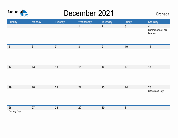 Fillable December 2021 Calendar